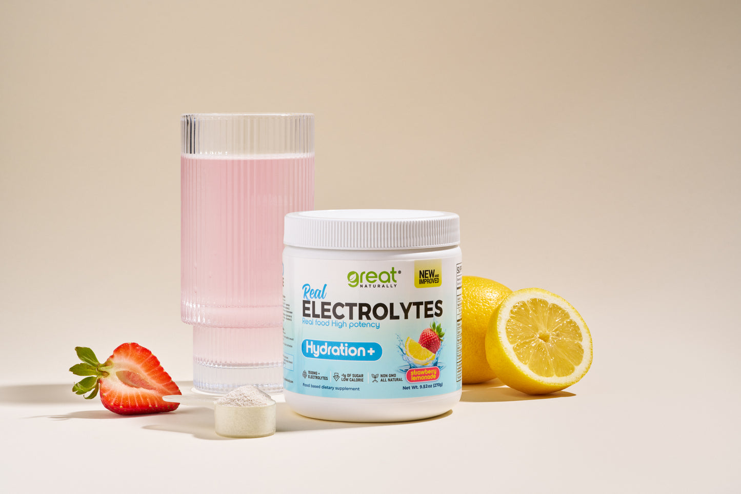 Hydration + Strawberry Lemonade