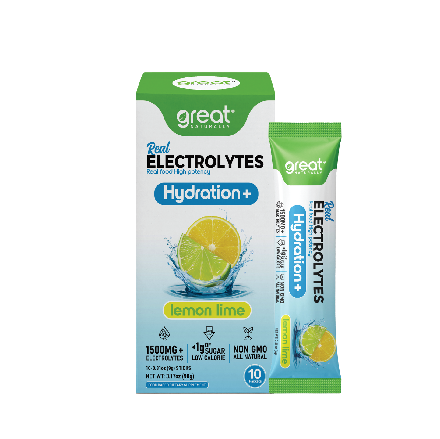 Hydration+ Lemon Lime Packets 10CT (AVAILABLE 3-3-25)